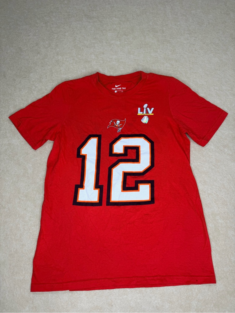 Nike Tampa Bay Buccaneers number 12 Red NFL Tee tom Brady kids